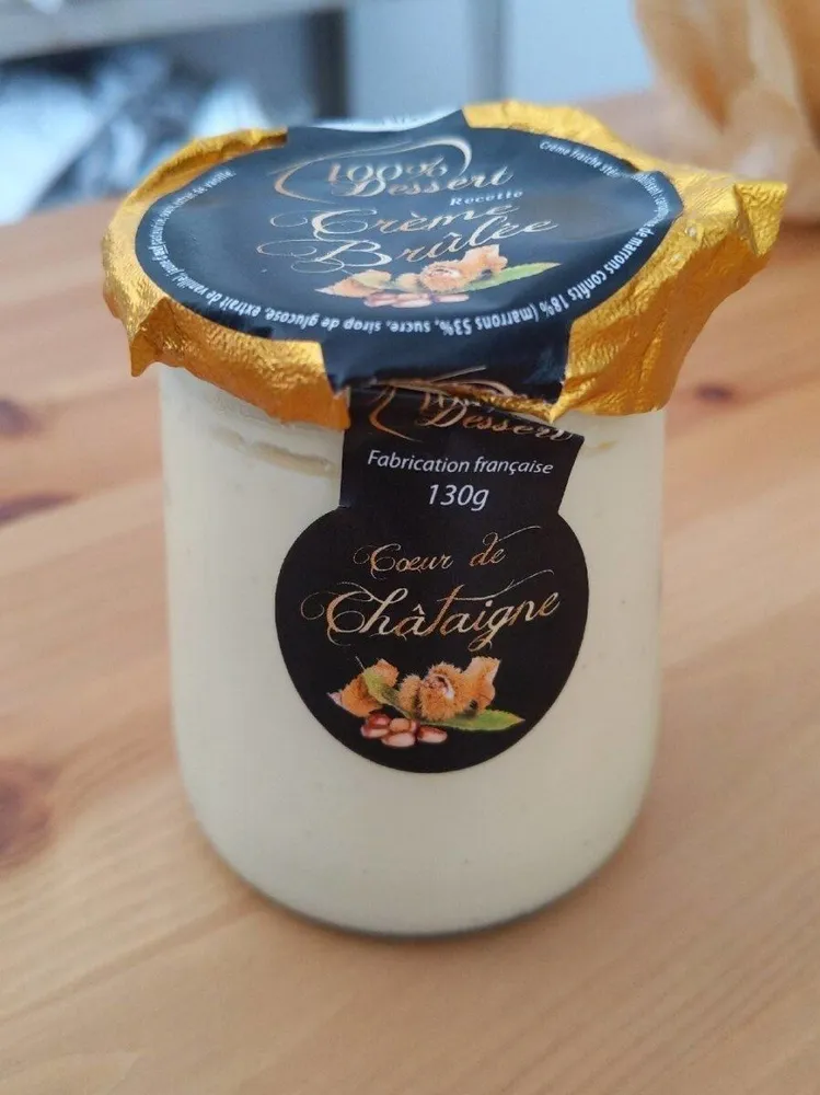 Crème brûlée coeur de châtaigne