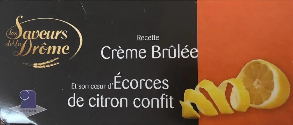 Crème brûlée écorces de citron confit