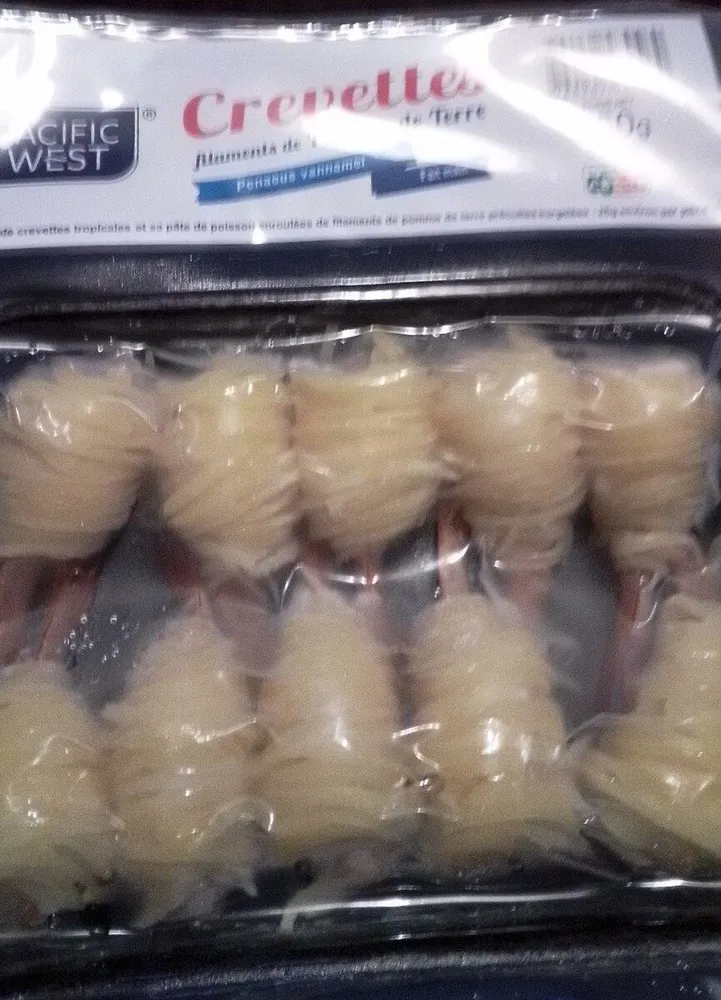 Crevettes filaments de pomme de terre
