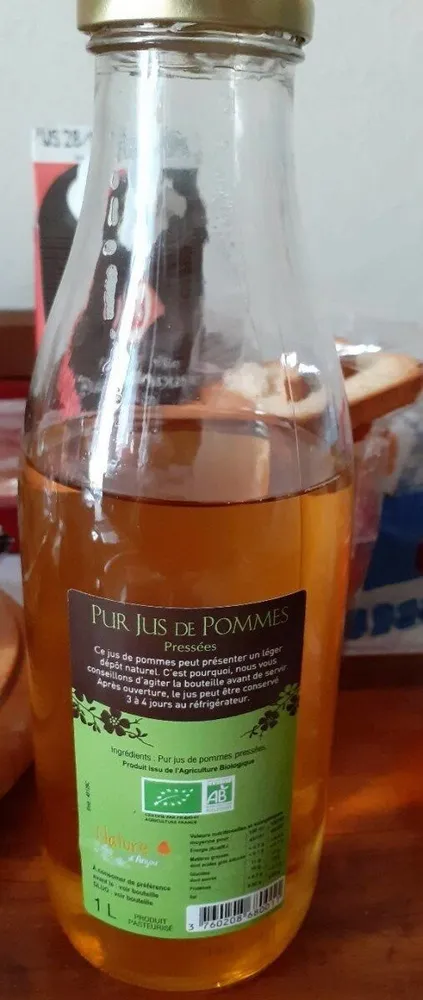 Pur jus de pommes pressées