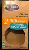 2 tartes individuelles Tomate chèvre affiné