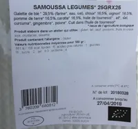 Samoussa legumes