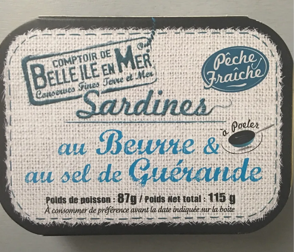 Sardines au beurre et au sel de Guérande, 115g
