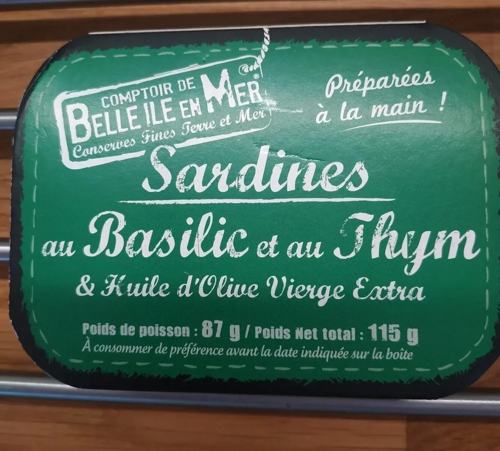 Sardines au basilic et au thym