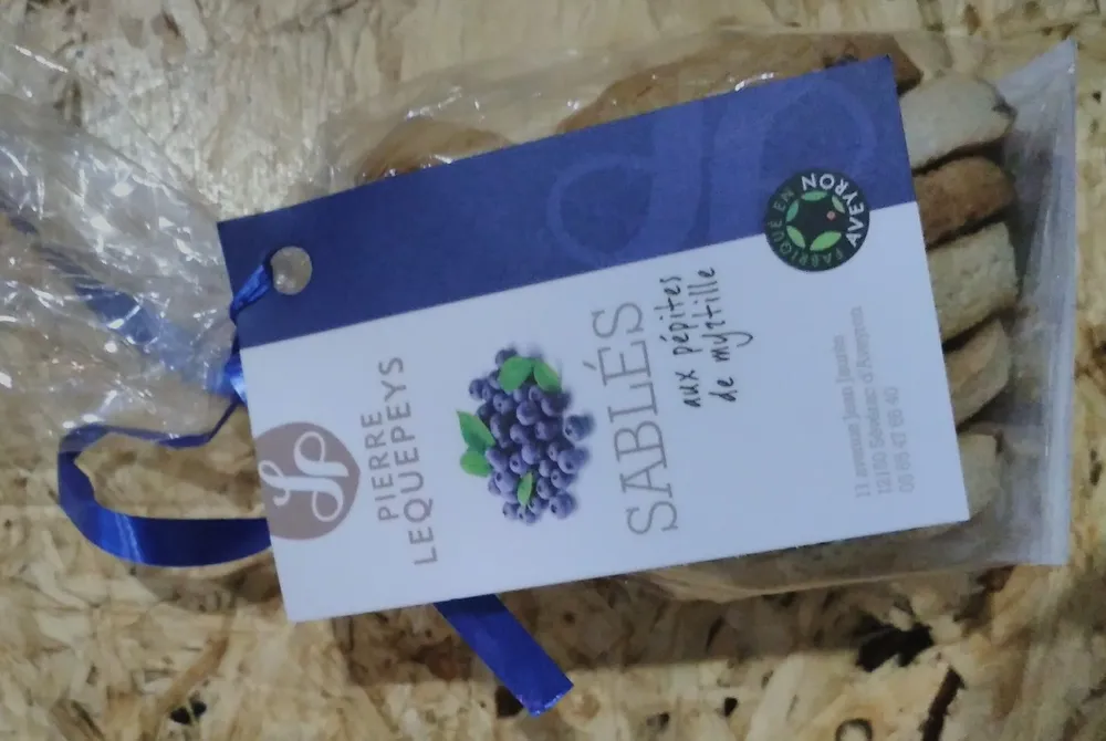 Sablés aux pépites de myrtille