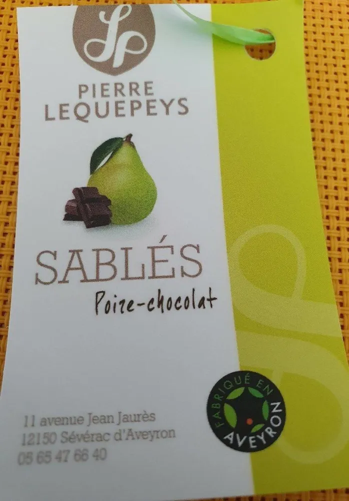 sablés poire chocolat