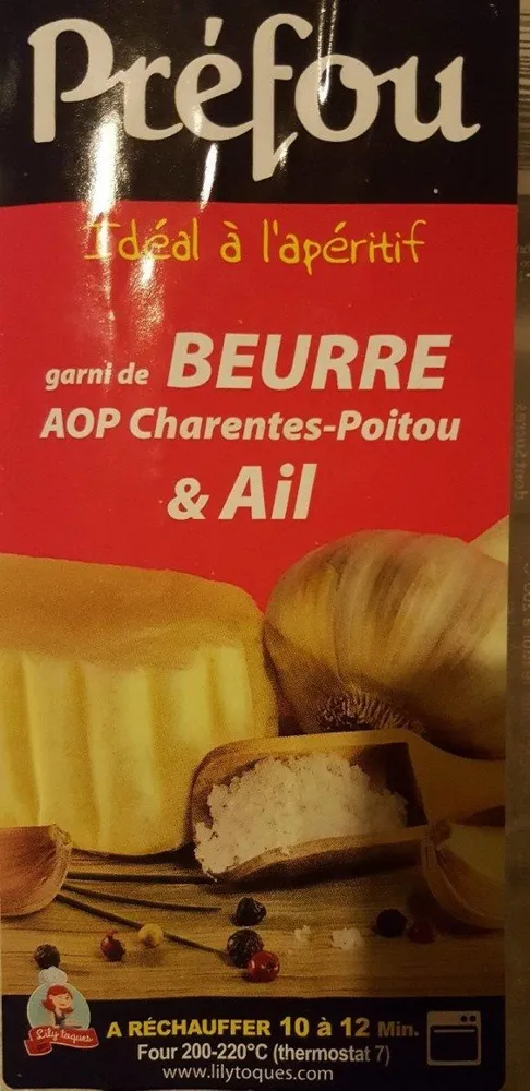 Préfou garni de beurre APP Charente-Poitou & ail