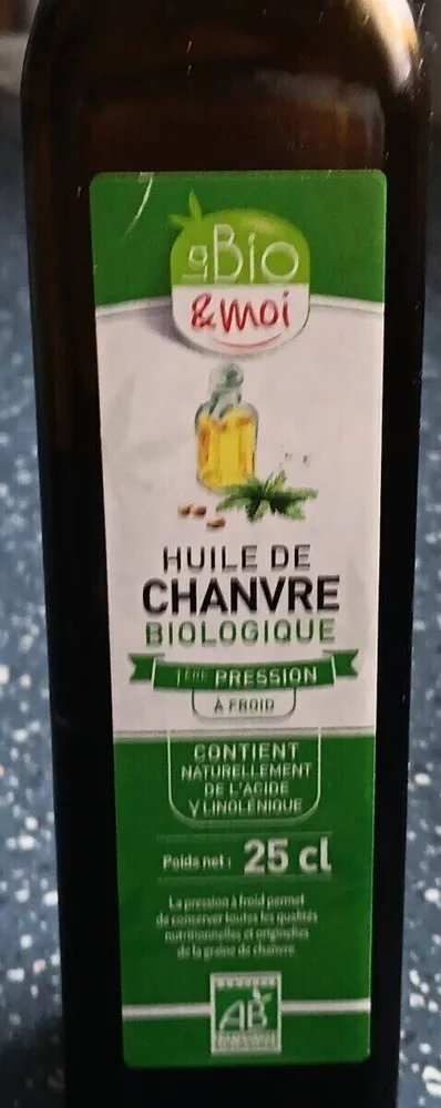Huile de chanvre biologique