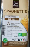 Spaghettis semoule de blé dur