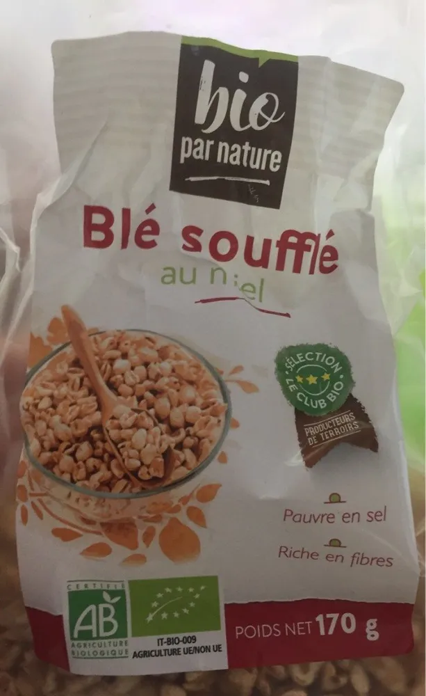 Blé soufflé au miel biologique