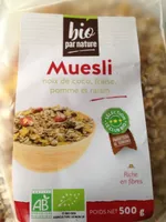 Muesli noix de coco, fraise, pomme et raisin bio