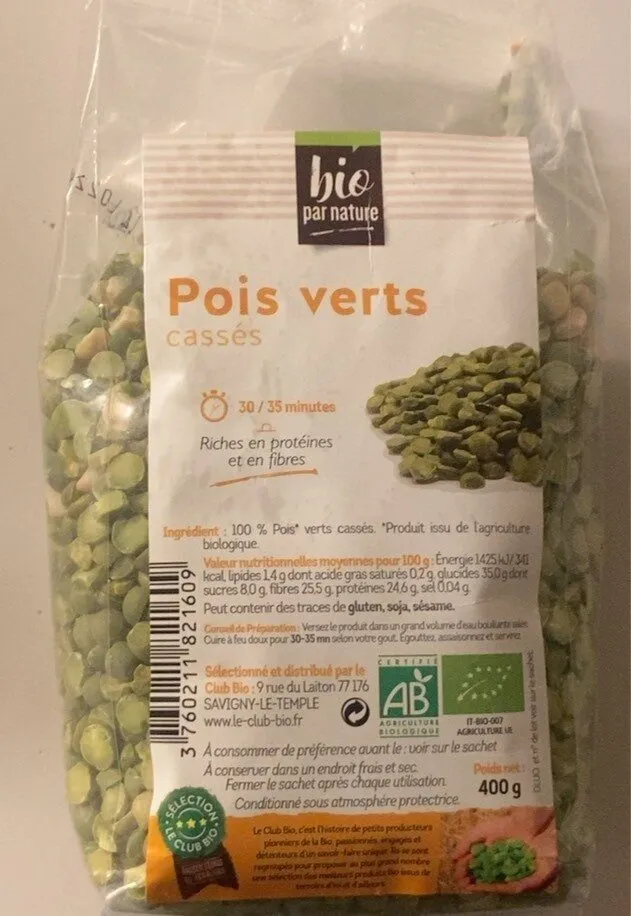 Pois vert cassés