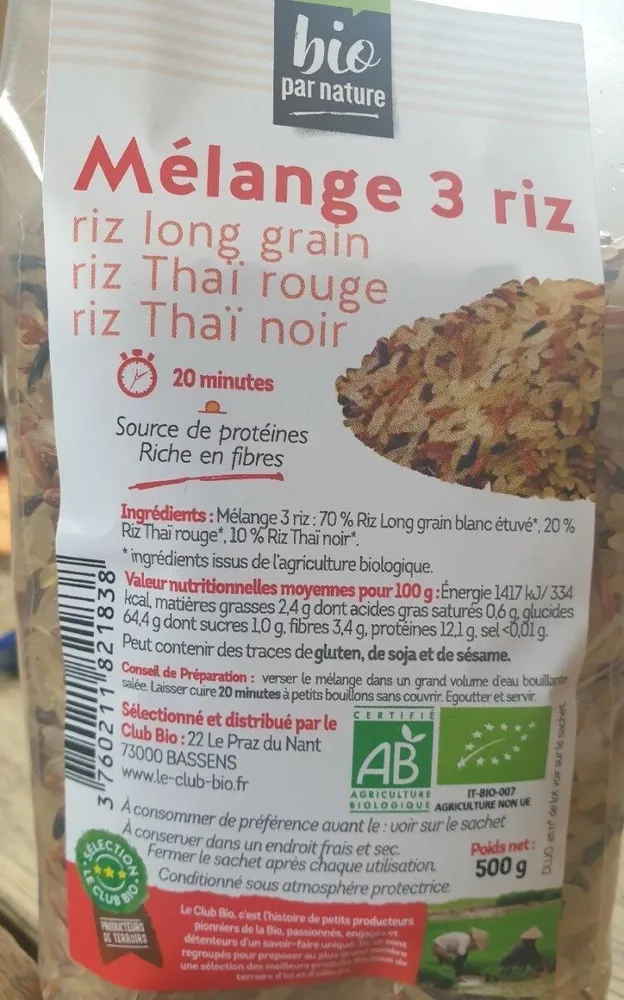 Mélange 3 riz
