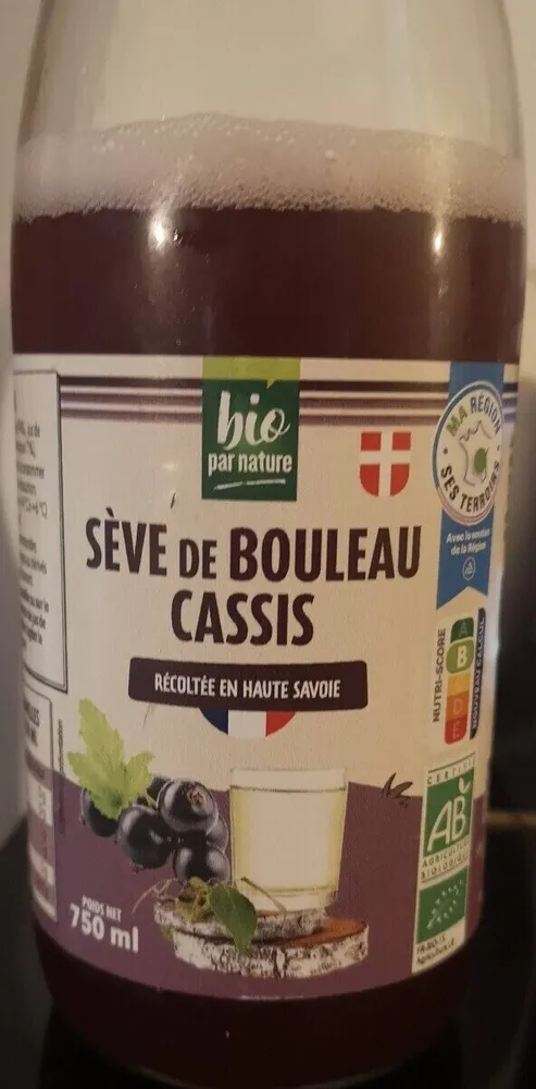 Sève de bouleau cassis