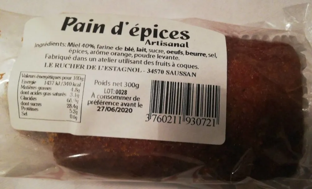 Pain d'épices artisanal