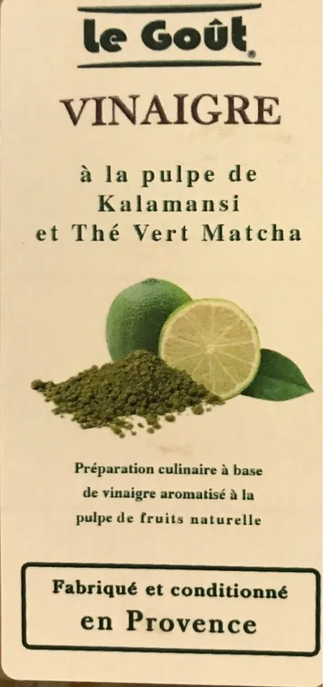 Vinaigre à la pulpe de Kalamansi et Thé vert
