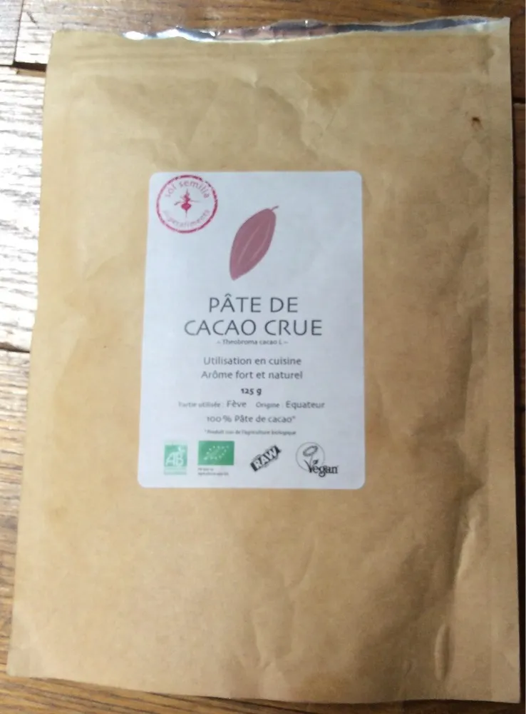 Pâte De Cacao Cru Bio