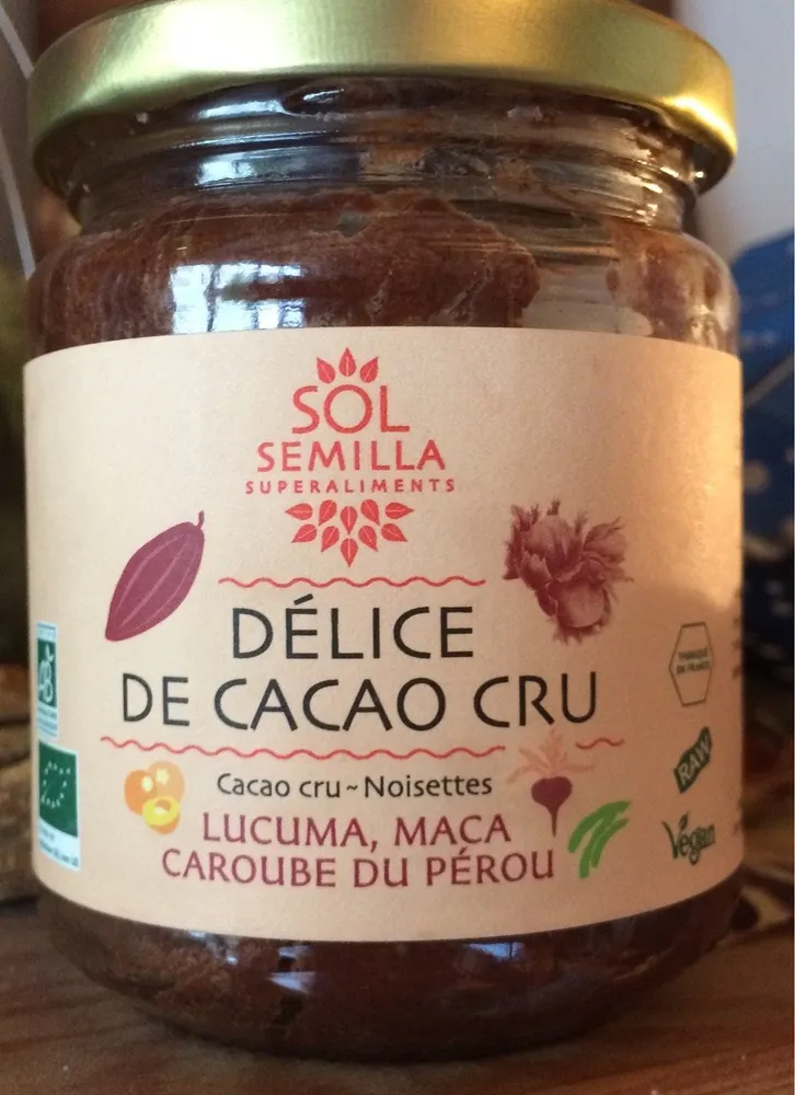 Délice De Cacao Cru Bio Lucuma Maca Caroube 190G Sol Semilla