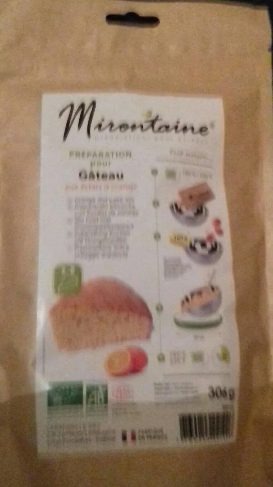 préparation pour gâteau aux éclats d'orange