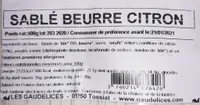 Sablé beurre citron
