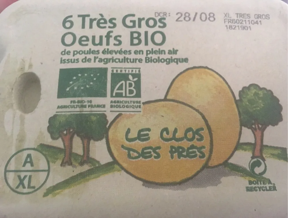 Tres gros oeuf bio