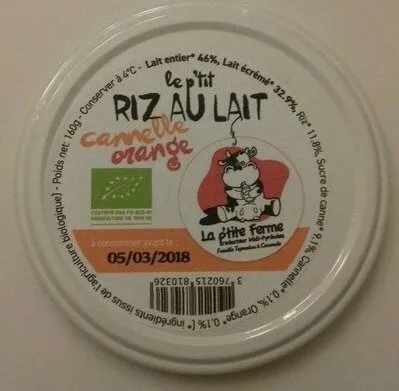 Riz au lait orange cannelle