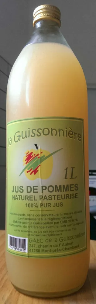 Jus de pomme naturel pasteurisé