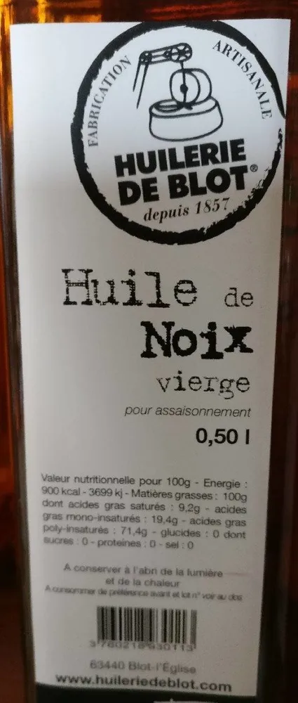 Huile de noix vierge