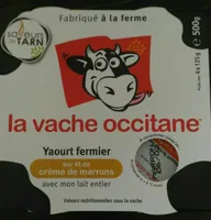 Yaourt fermier sur lit de crème de marron