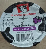 Yaourt fermier brassé sur lit de myrtilles