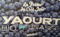 Yaourt bio brassé myrtille