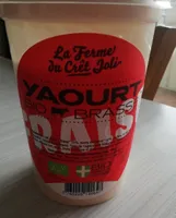 Yaourt bio brassé fraise
