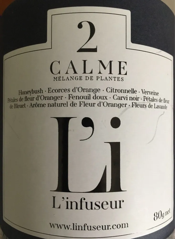 Infusion N°2 Calme Mélange De Plantes