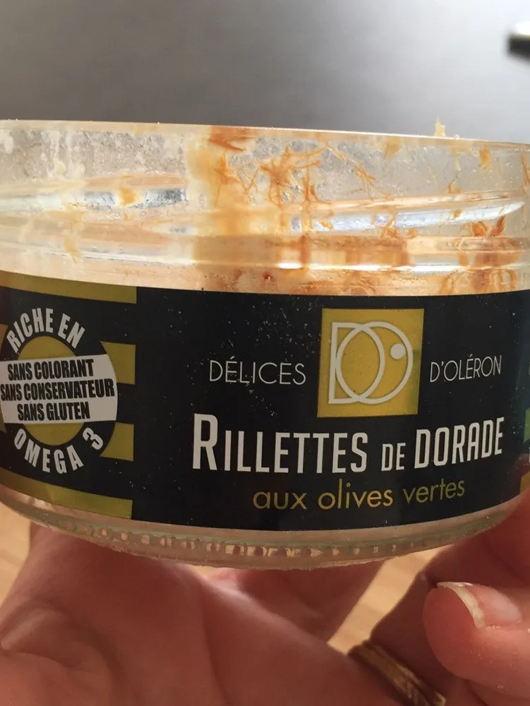Rillette de daurade aux olives vertes