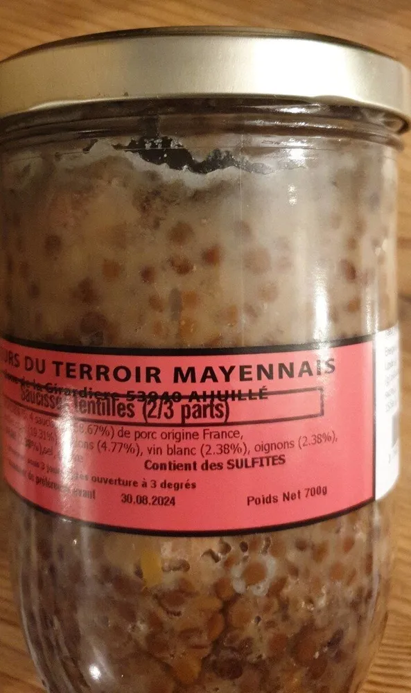 Saucisses lentilles