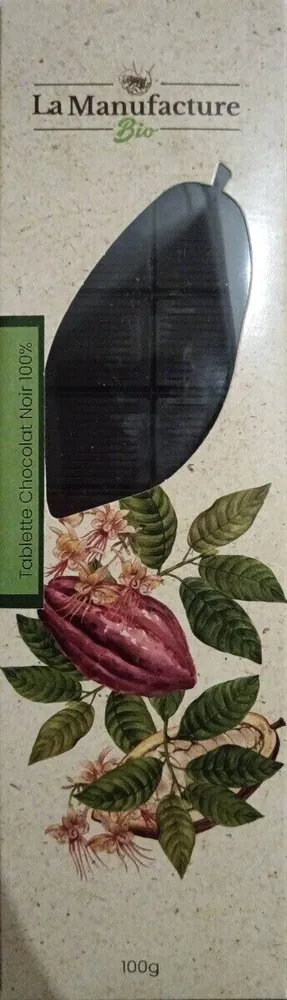 Tablette de chocolat noir 100%