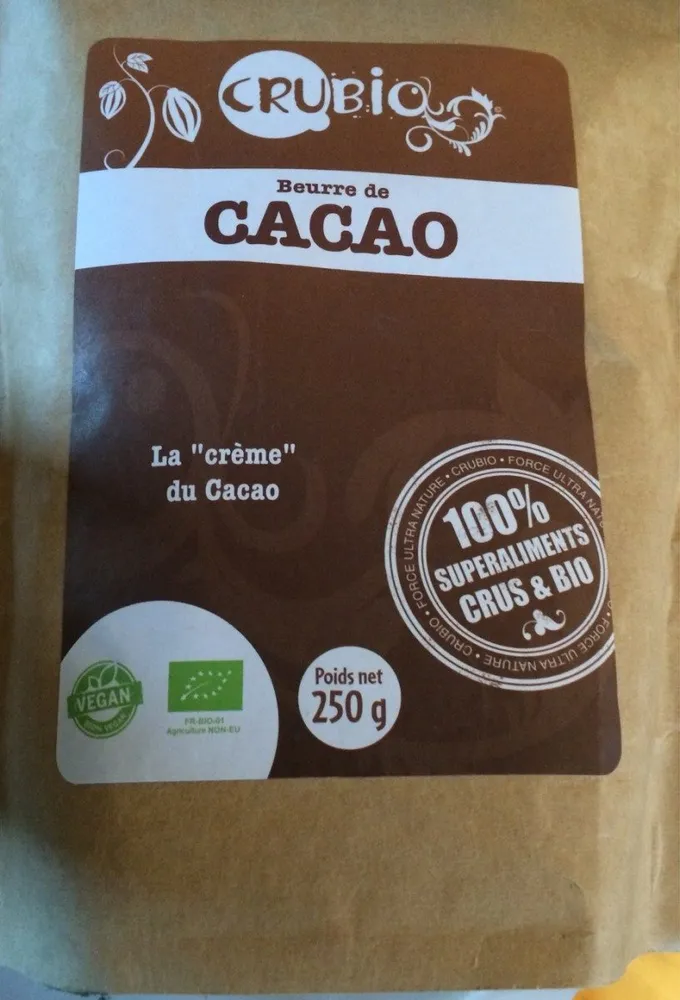 Crubio Beurre De Cacao Cru Et Biologique