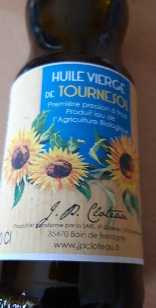 Huile vierge de tournesol