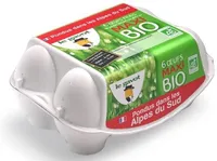 6 maxi œufs bio Le Gavot de poules élevées en plein air issus de l'agriculture biologique