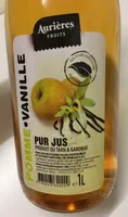Pur jus de pomme et extrait naturel de vanille