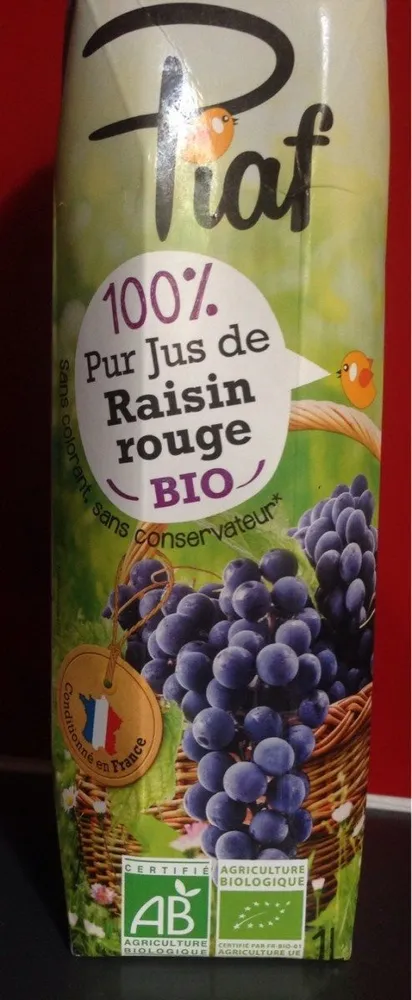 Pur de raisin rouge bio
