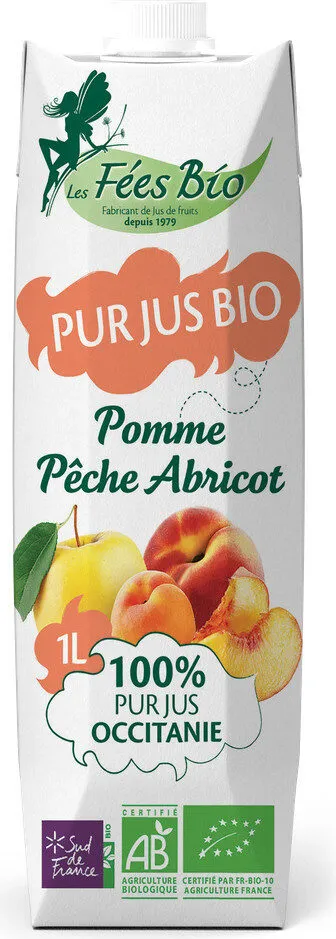 Pur jus bio Pomme Pêche Abricot
