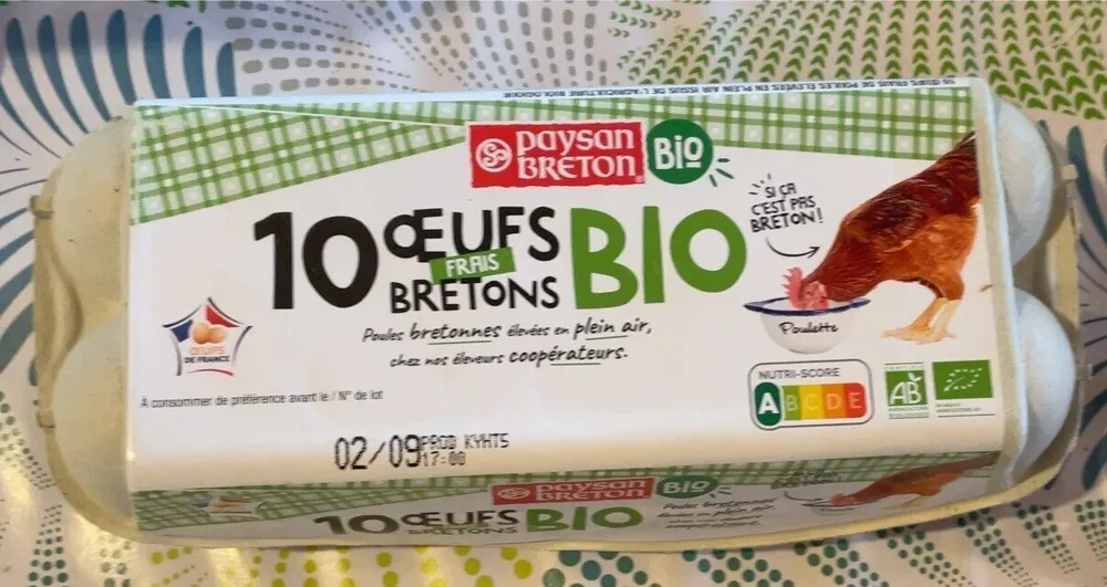 10 oeufs frais breton bio