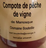 Compote de pêche de vigne