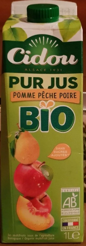pur jus pomme pêche poire