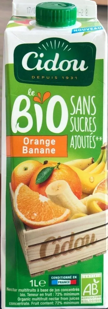 Le bio Orange Banane - Sans sucres ajoutés