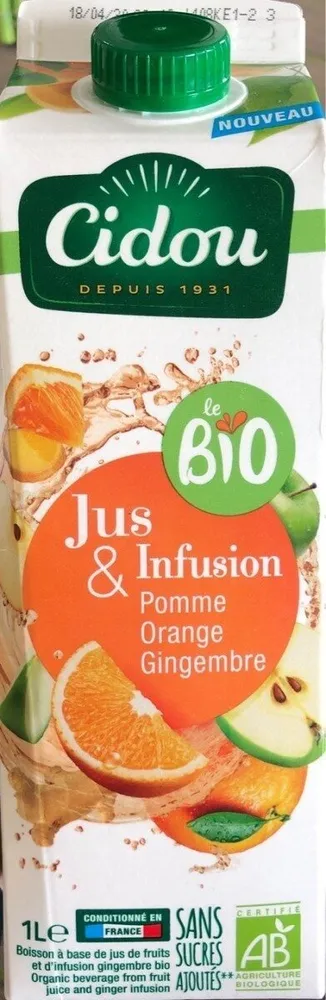 Jus&Infusion BIO - Pomme Orange Gingembre