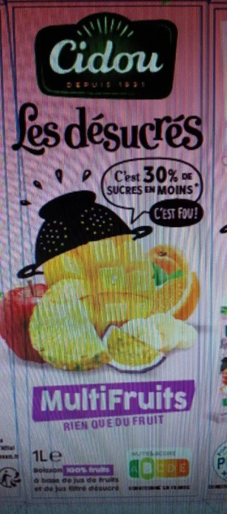 Cidou les Désucrés multifruits