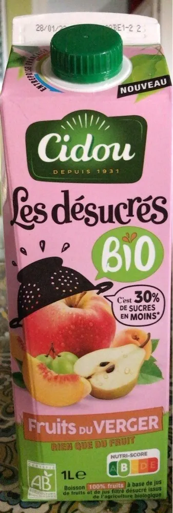 Les desucrés bio Fruits du Verger