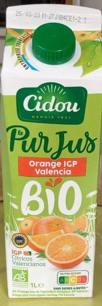 Le pur jus orange IGP Valencia